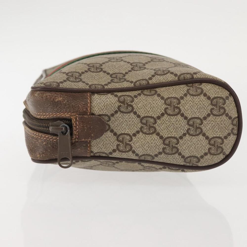 GUCCI GG Supreme Web Sherry Line Clutch Bag PVC Beige 156 01 012 Auth th6330 - Picture 4 of 16